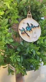 Load and play video in Gallery viewer, Lake Powell Ornament, CO, AZ, Wood, Engraved
