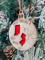 Load image into Gallery viewer, First Christmas In New State, Moving States Ornament
