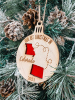 Load image into Gallery viewer, First Christmas In New State, Moving States Ornament
