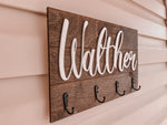 Load image into Gallery viewer, Personalized Wooden Key Holder for Wall
