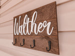 Load image into Gallery viewer, Personalized Wooden Key Holder for Wall
