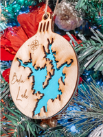 Load image into Gallery viewer, Badin Lake Ornament, NC, Wood, Engraved, North Carolina
