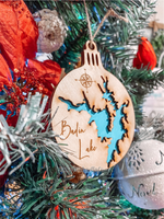 Load image into Gallery viewer, Badin Lake Ornament, NC, Wood, Engraved, North Carolina
