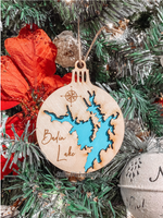 Load image into Gallery viewer, Badin Lake Ornament, NC, Wood, Engraved, North Carolina
