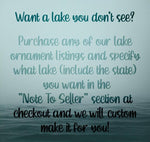 Load image into Gallery viewer, Lake Tahoe Ornament, Wood, Engraved
