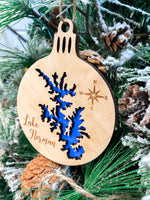 Load image into Gallery viewer, Lake Norman Ornament | LKN Ornament | Christmas Ornament | Wooden Ornament | North Carolina
