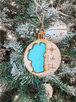 Load image into Gallery viewer, Lake Tahoe Ornament, Wood, Engraved
