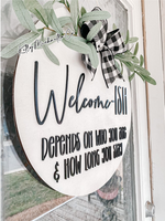 Load image into Gallery viewer, Welcome -ISH Door Hanger
