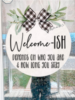 Load image into Gallery viewer, Welcome -ISH Door Hanger
